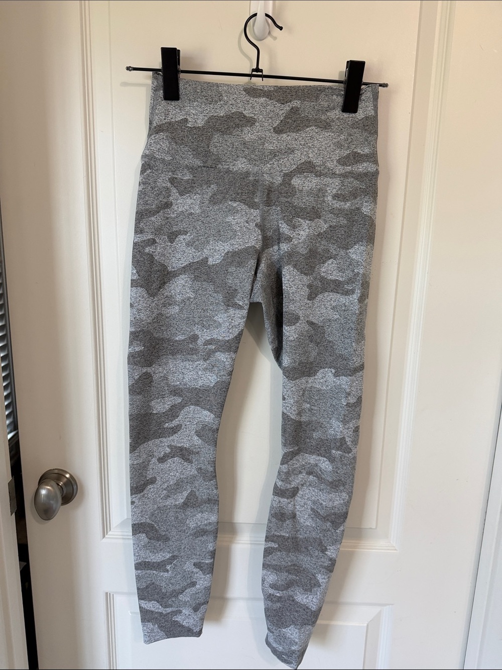 Gray Camo  Leggings - Stretchy Active Bottoms